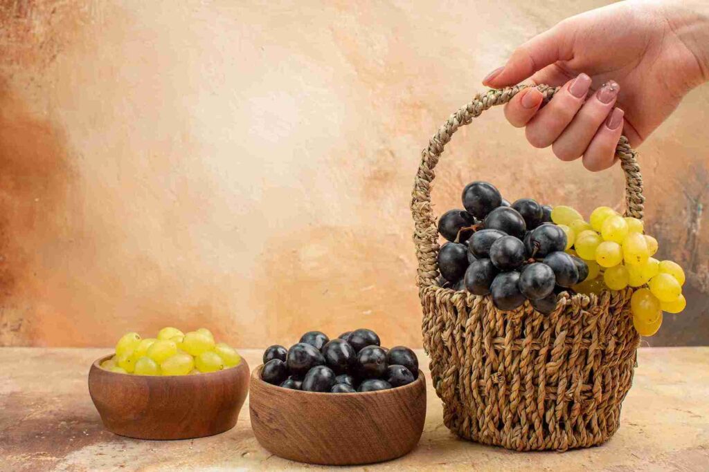 three basket of Korean grape candy