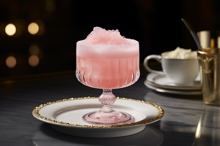  glass of cotton candy drink 