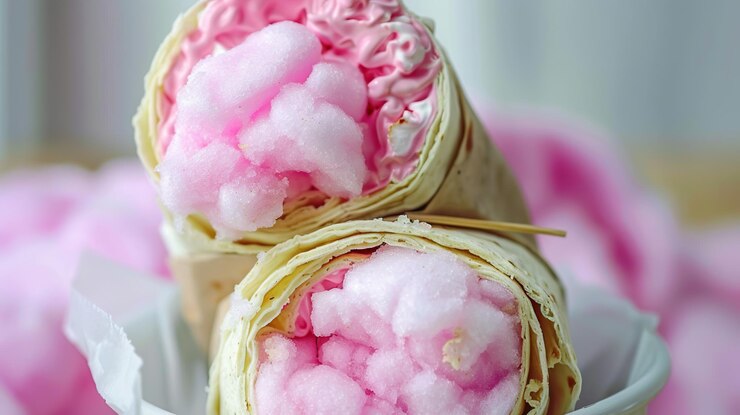 Cotton candy burrito recipe