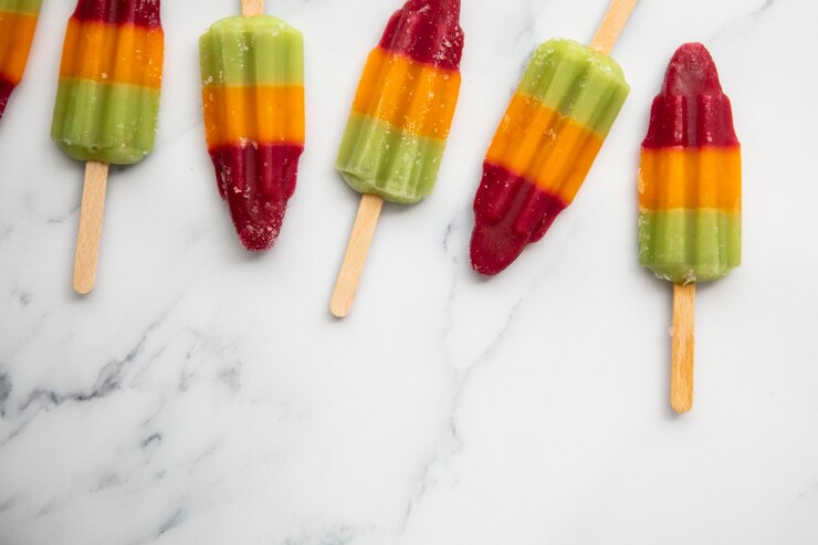 Rainbow layered popsicle recipe